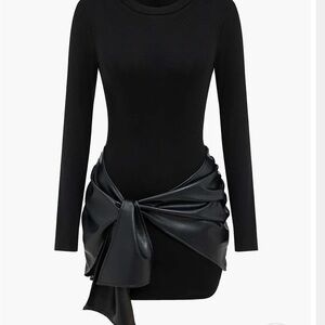 Elegant Black Long Sleeve Dress
